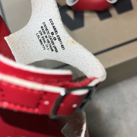 FootMates Ariel Red Kids Sandals with Buckle - Picture 4 of 5